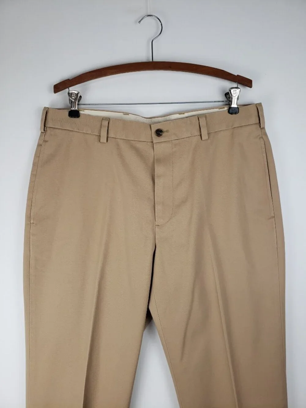 Brooks Brothers Advantage Chino Clark Fit Khaki Pants 100% Cotton Mens 36x30